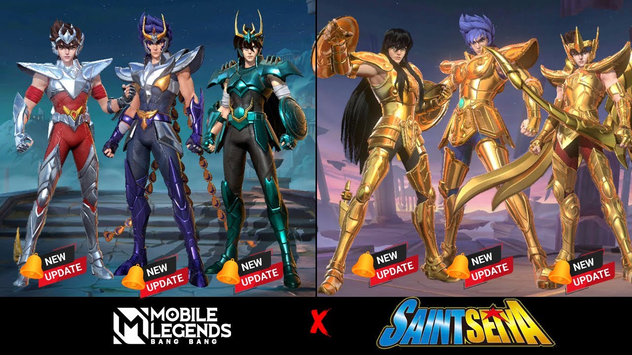 6 SAINT SEIYA x MLBB SKINS 2025 Optimized : MOBILE LEGENDS | CHOU, BADANG, VALIR