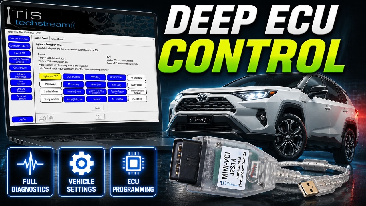 Toyota TechStream mini VCI test - Vehicle Settings - ECU Programming