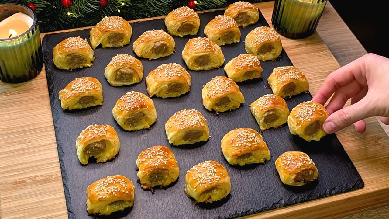У тебя есть слоеное тесто и сосиски? Лучший сытный перекус на Новый год!