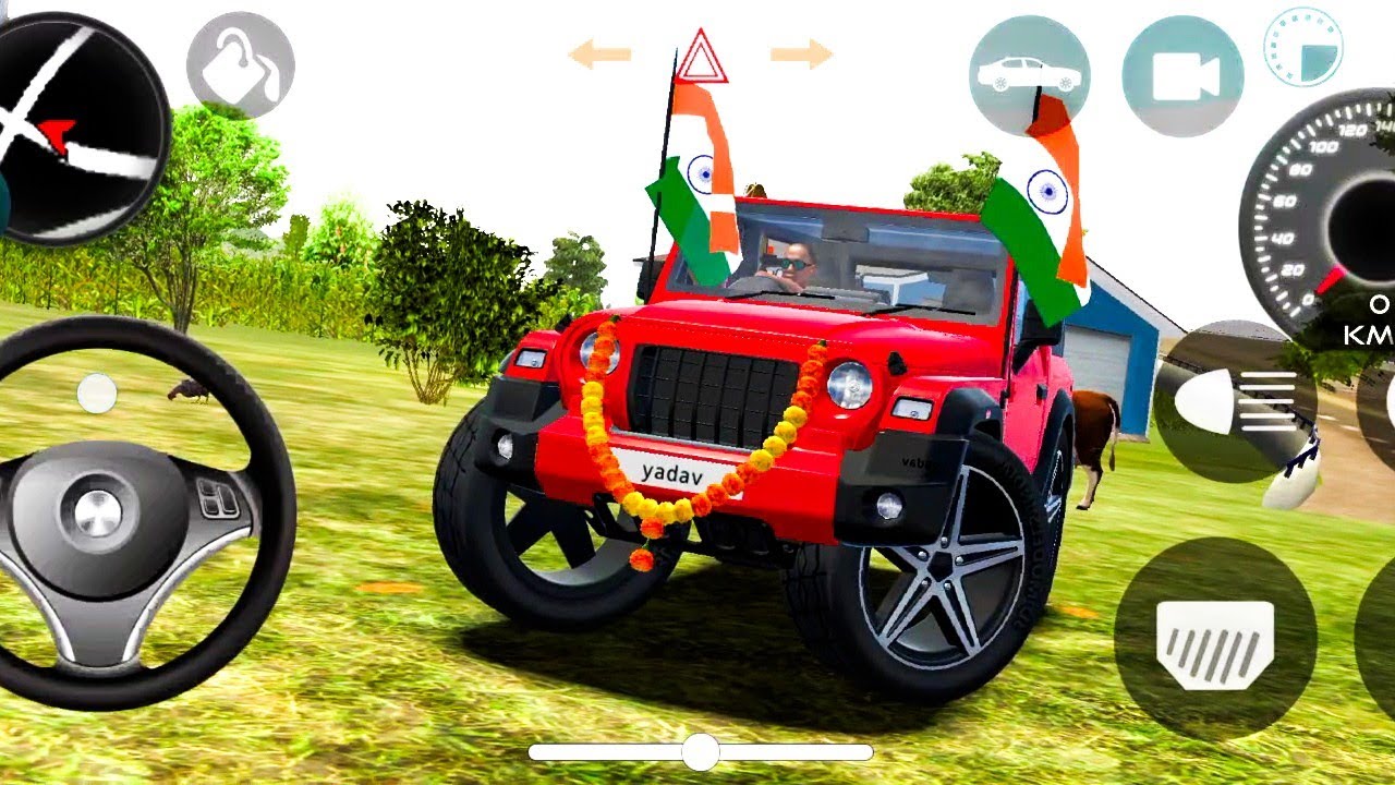 MAHINDRA THAR MODIFIED GAME CARS SIMULATOR 3D (SONG) GADI WALA GAME 🎮 CARTOON WALA GAME 🎯