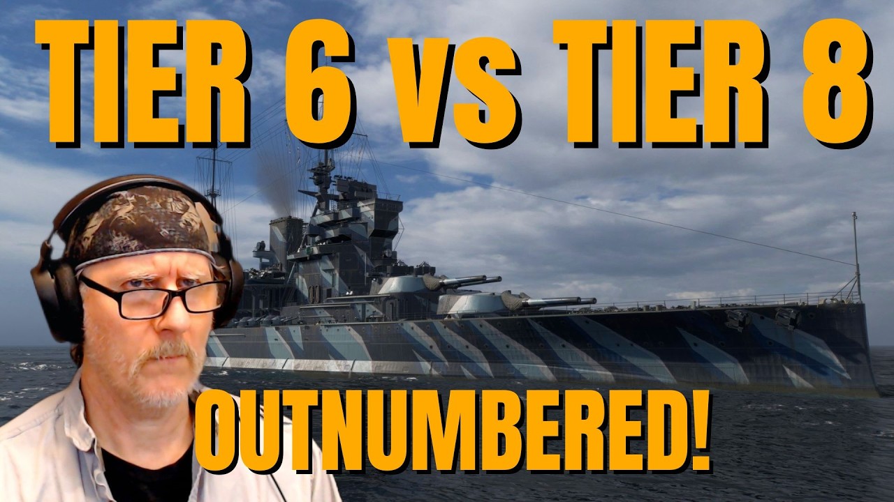 Линкор 6-го уровня против линкора 8-го уровня… В меньшинстве | WoWS