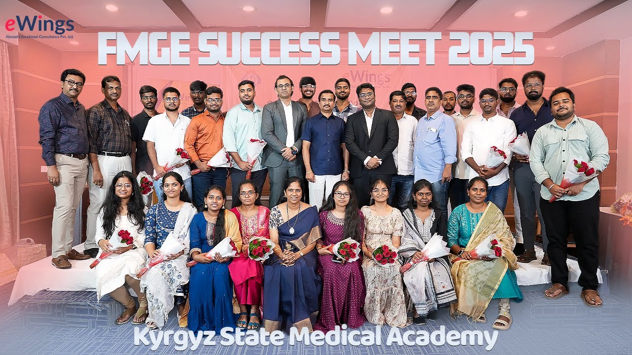 FMGE Success Meet 2025 | Kyrgyz State Medical Academy | Top consultancy is eWings Abroad in India