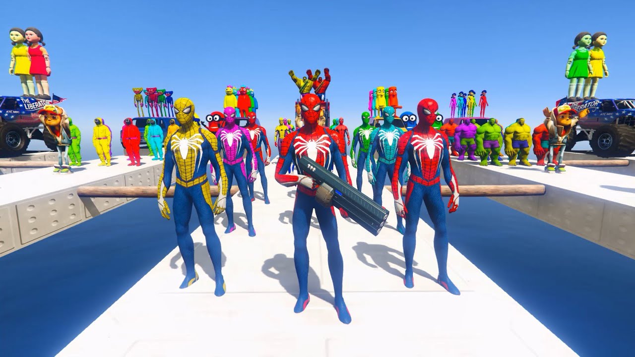 GTA 5 Epic Ragdolls | Spiderman and Super Heroes Jumps/fails (Euphoria Physics) Episode 96