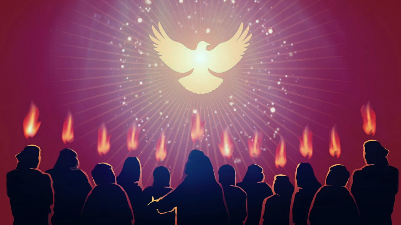 Fire of Holysprit Pentecost Day Christian Footage, Christian Worship Background, Divine Footage