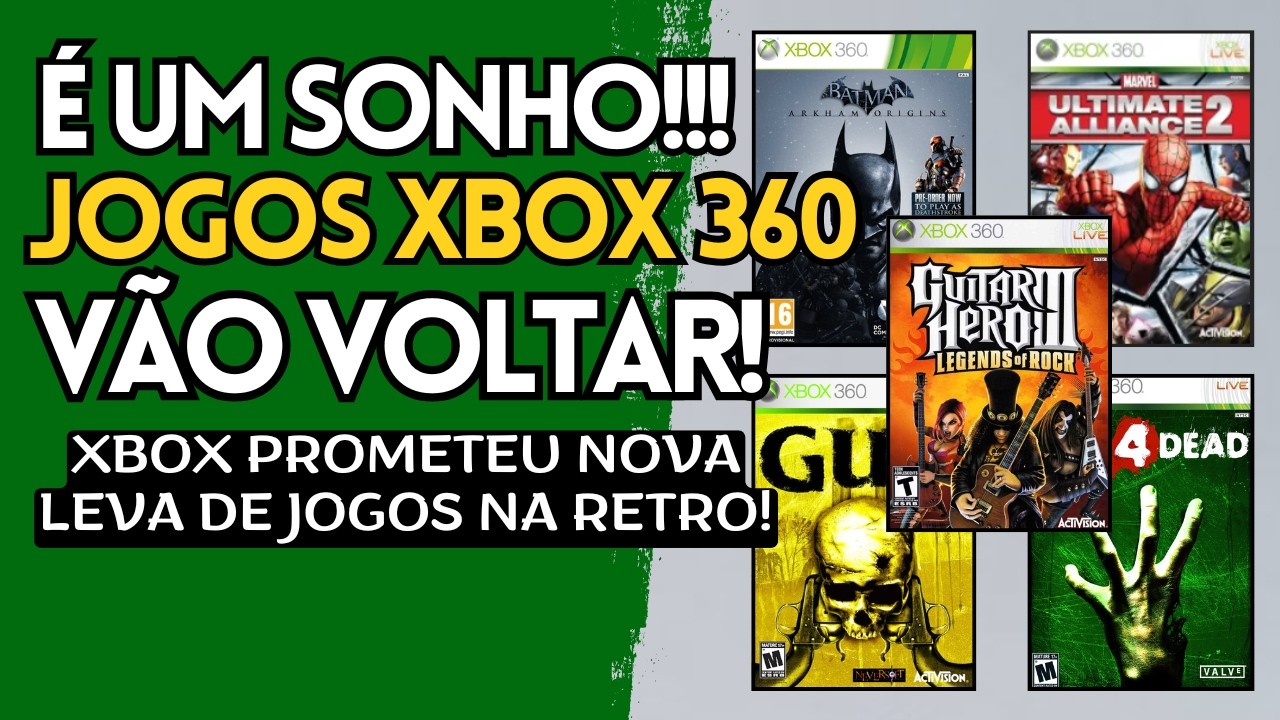 XBOX Anuncia: Novos Jogos de XBOX 360 Estão Voltando em 2026 Com a Nova RETROCOMPATIBILIDADE!