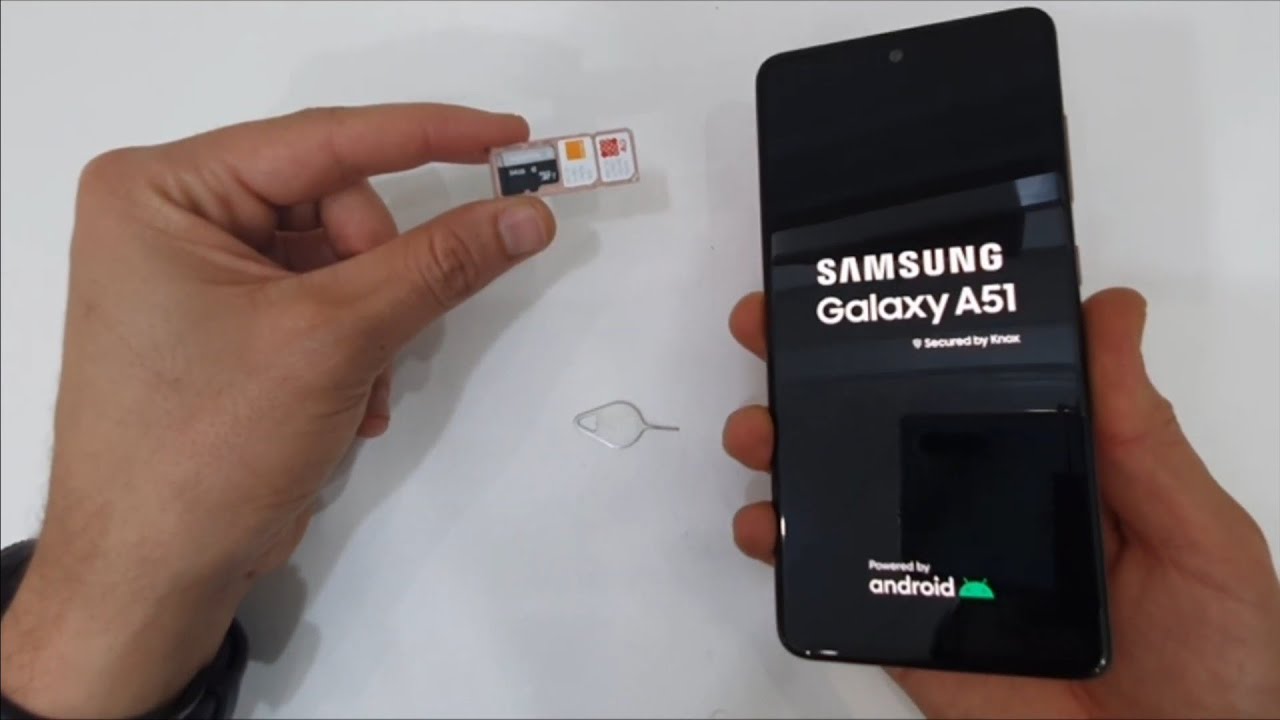 INSERT SIM & SD CARD Samsung Galaxy A51, A21, A31, A41 (Dual SIM) 2020