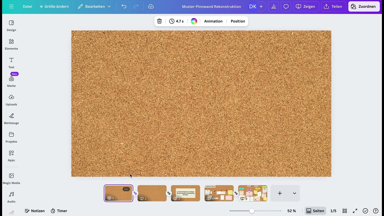 Erkl&auml;rvideo Pinnwand Canva