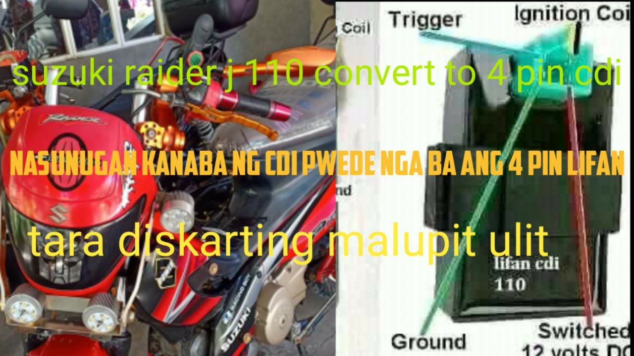 SUZUKI RAIDER J PRO 110 PAANO MAG CONVERT NG 4 PIN LIFAN CDI DC OPERATED