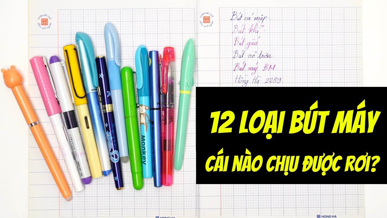 Bút máy nào rơi cắm đầu xuống mà không hỏng? Bút máy nào bền? #dodunghoctap #reviewvanphongpham