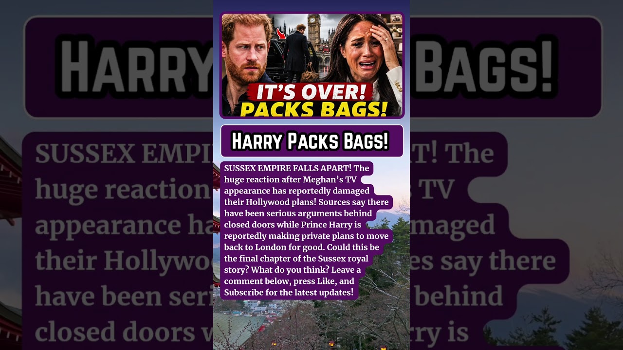 URGENT: IT'S OVER! Prince Harry Reportedly Heads to London After Meghan's TV Backlash