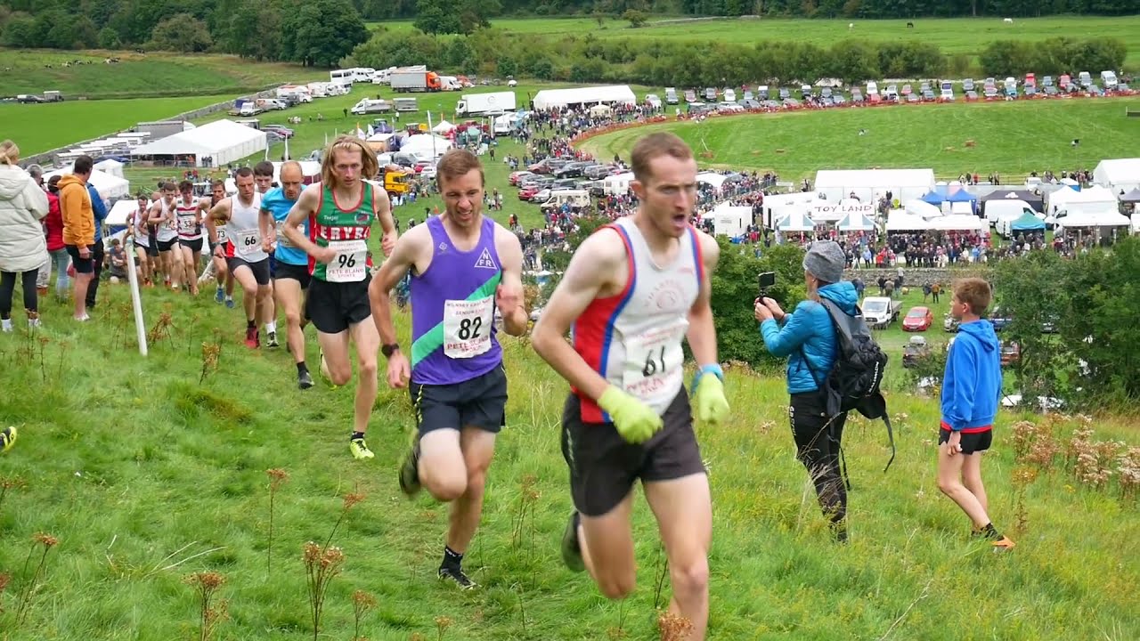 The Kilnsey Crag Fell Race, Aug 2021. Yorkshire Dales. Fell running at its best. Select 1080p HD.