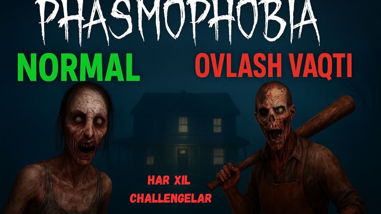 Phasmophobia: Turli challengelar bajardik!!! Uzbekcha letsplay