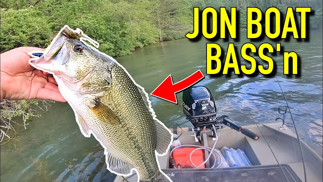 Ловля окуня на лодочных моторах (Jon Boat Bass Fishing)