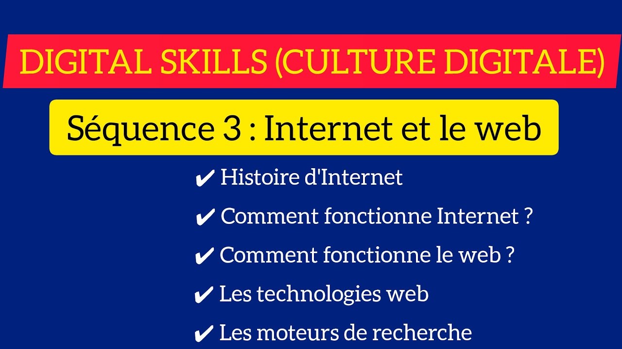 DIGITAL SKILLS (CULTURE DIGITALE) S2 / Séquence 3 : Internet et le web