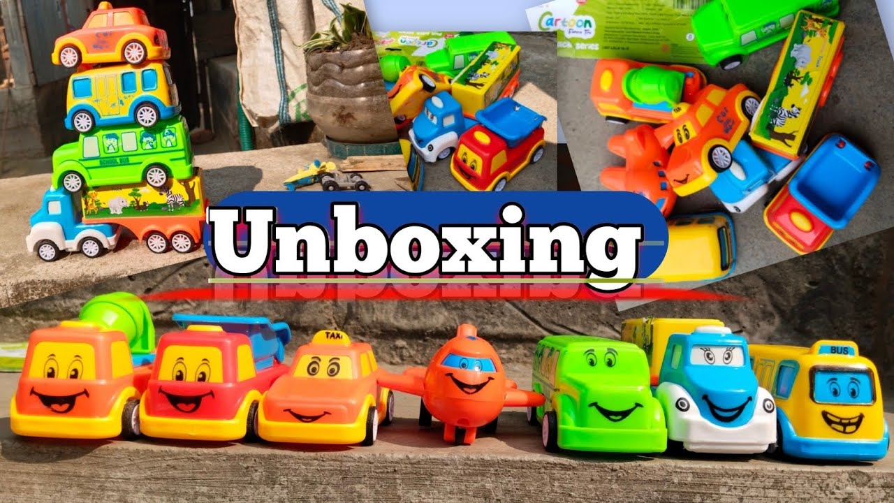 Unboxing and Testing Cartoon Multiple Colour Car  Full Video | Aroplane |