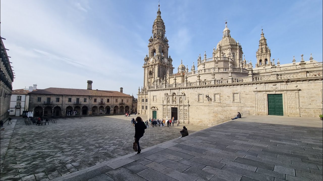 Walking in Santiago de Compostela (Spain)