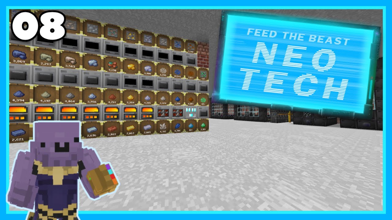 FTB NeoTech - Ep. 8 - Extreme Automatic Ore Processing & Oil Refinery