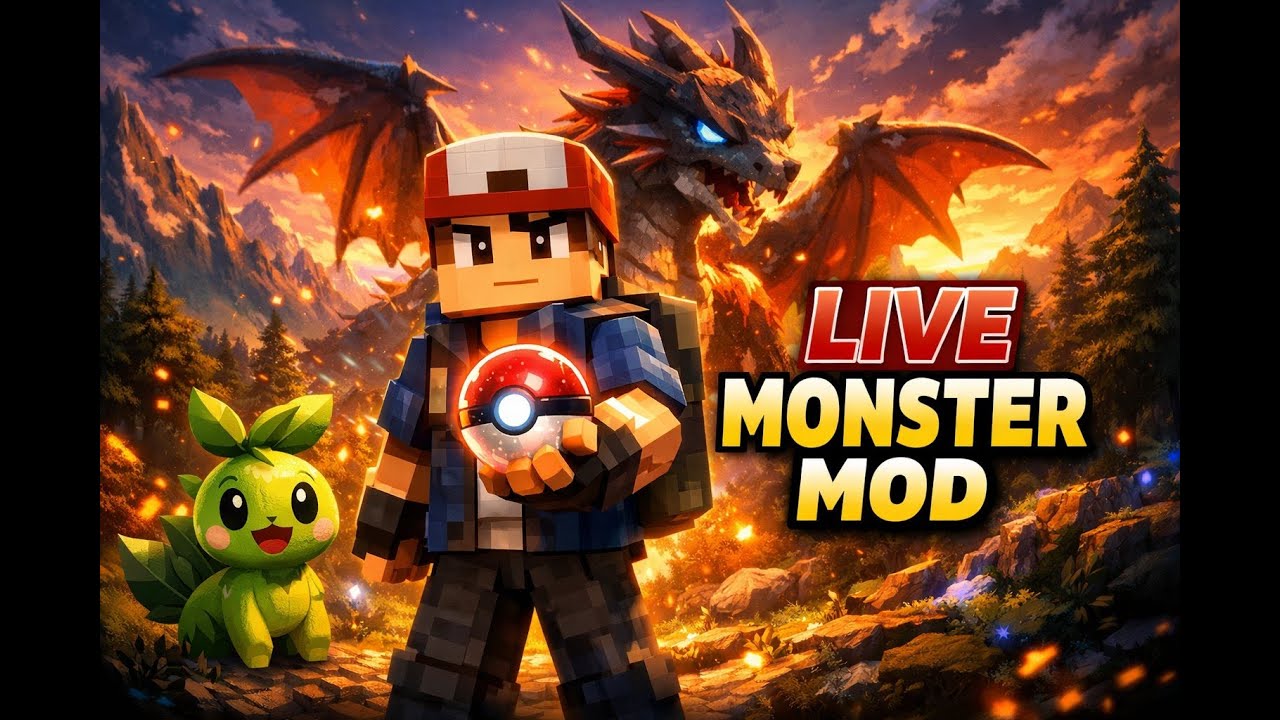 🔴 LIVE | Minecraft Java Pokémon Mod – Catching & Exploring!