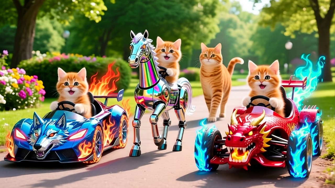 Mama Cat Trims Fur on the Farm and Makes Tiger Hat For Kittens At Home🐾🎩🐯