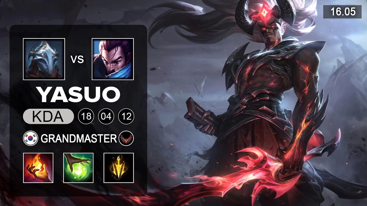 Yasuo vs Viktor Mid - KR Grandmaster - Patch 16.05 Season 16
