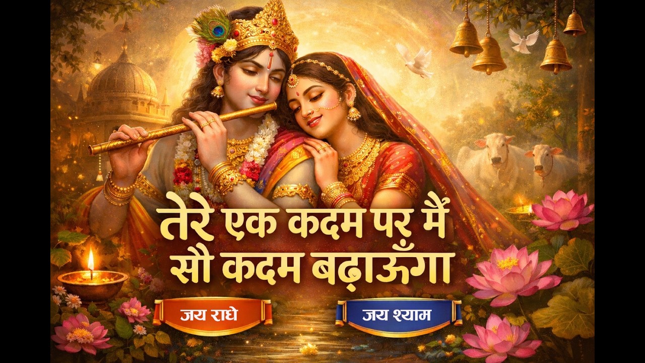 👉 Tere Ek Kadam Par Main Sau Kadam Badhaunga | Radha Krishna Bhajan | Jai Shyam Jai Radhe