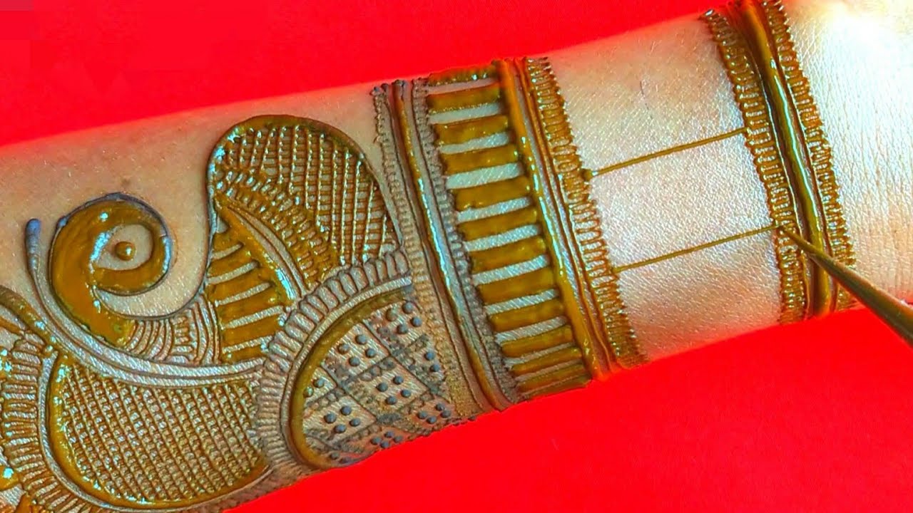 Easy Bridal Mehndi Design L Bharwa Mehndi Design For Bridal L Back Hand Mehndi L Henna Tutorial