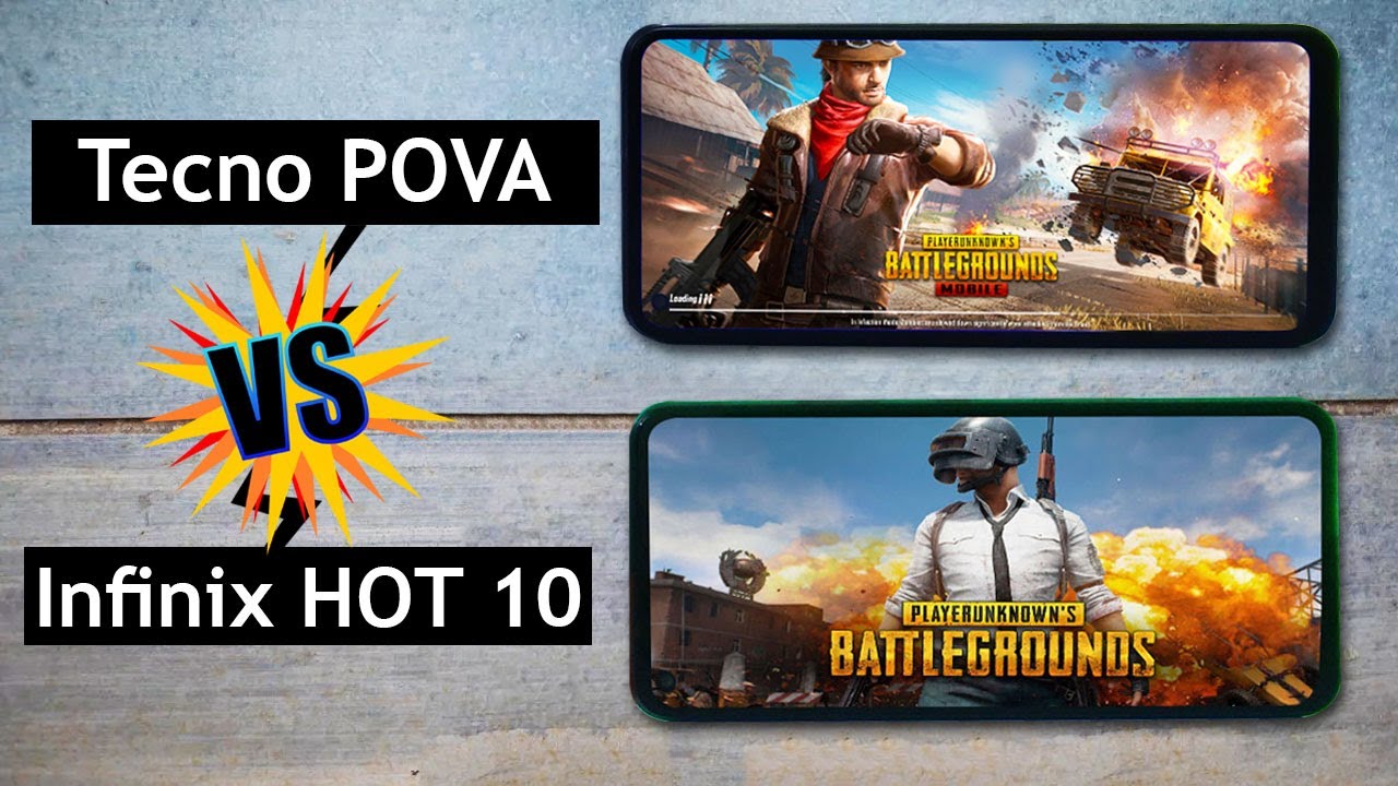 Tecno POVA vs Infinix Hot 10 PUBG Gameplay Comparison - Kon jeeta? 🔥🔥