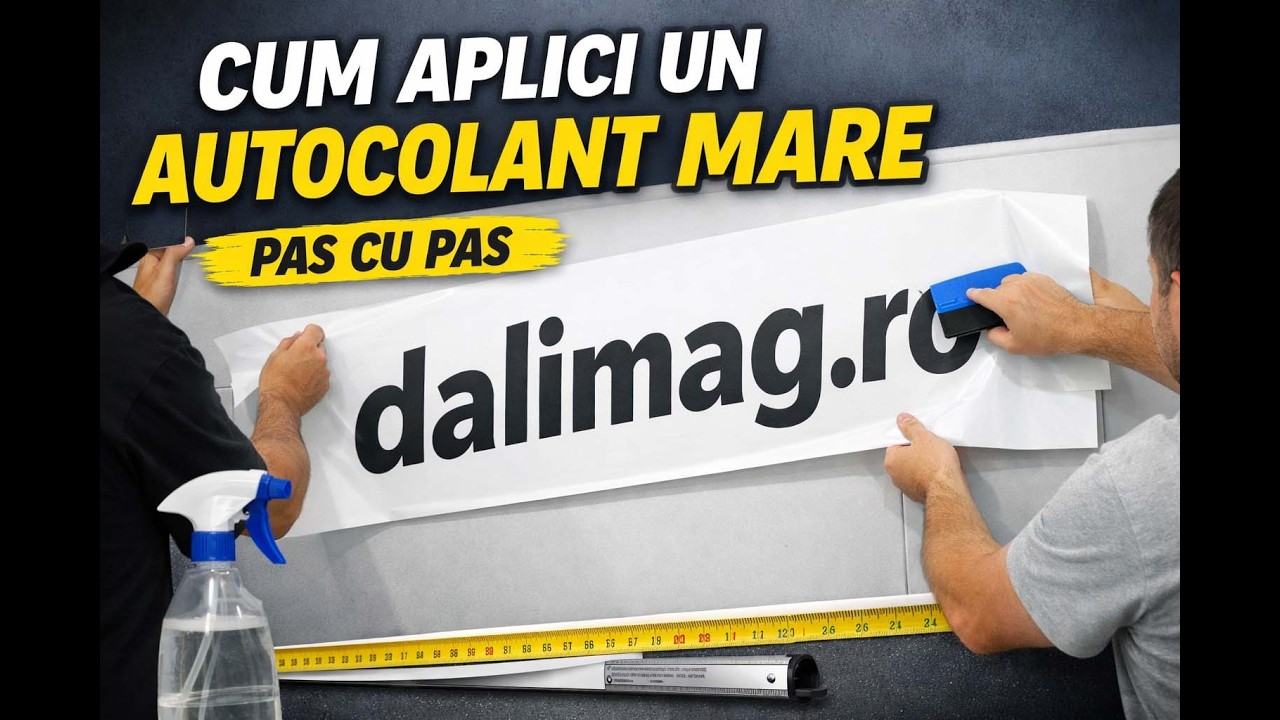 Cum lipim autocolantul Dalimag.ro – Proces real, fără editări