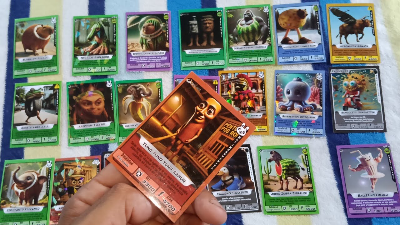 Cartas del brainrot italiano, son 250 en total