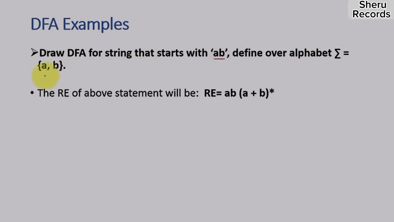 Lecture 13_ DFA (Deterministic Finite Automata) with solved examples