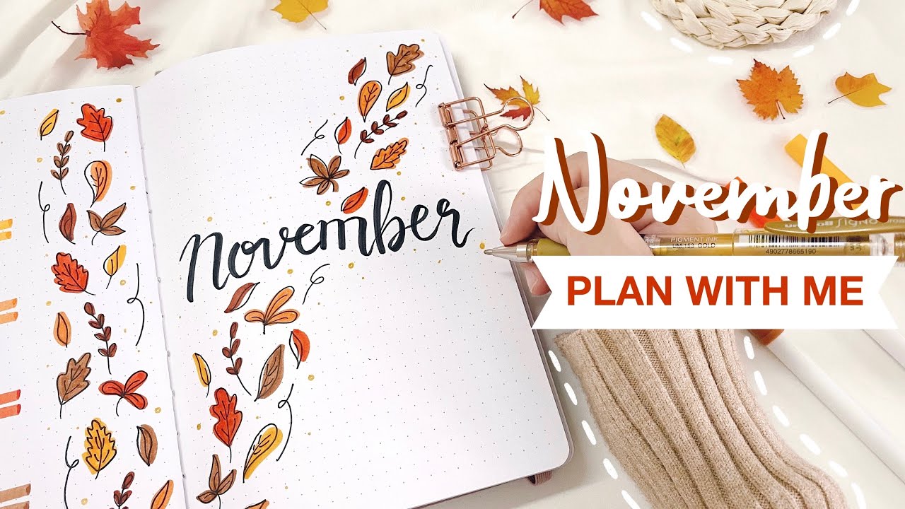 🍁 plan with me // november 2021 bullet journal setup ft. notebook therapy