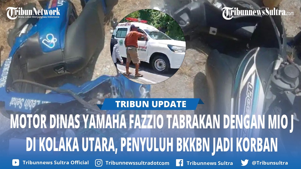 Tabrakan Motor Dinas Yamaha Fazzio Vs Mio J di Kolaka Utara, Penyuluh BKKBN Pakue Tengah Jadi Korban