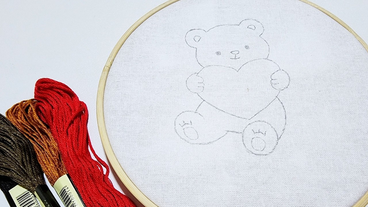 Easy Bear Embroidery Pattern for Beginners