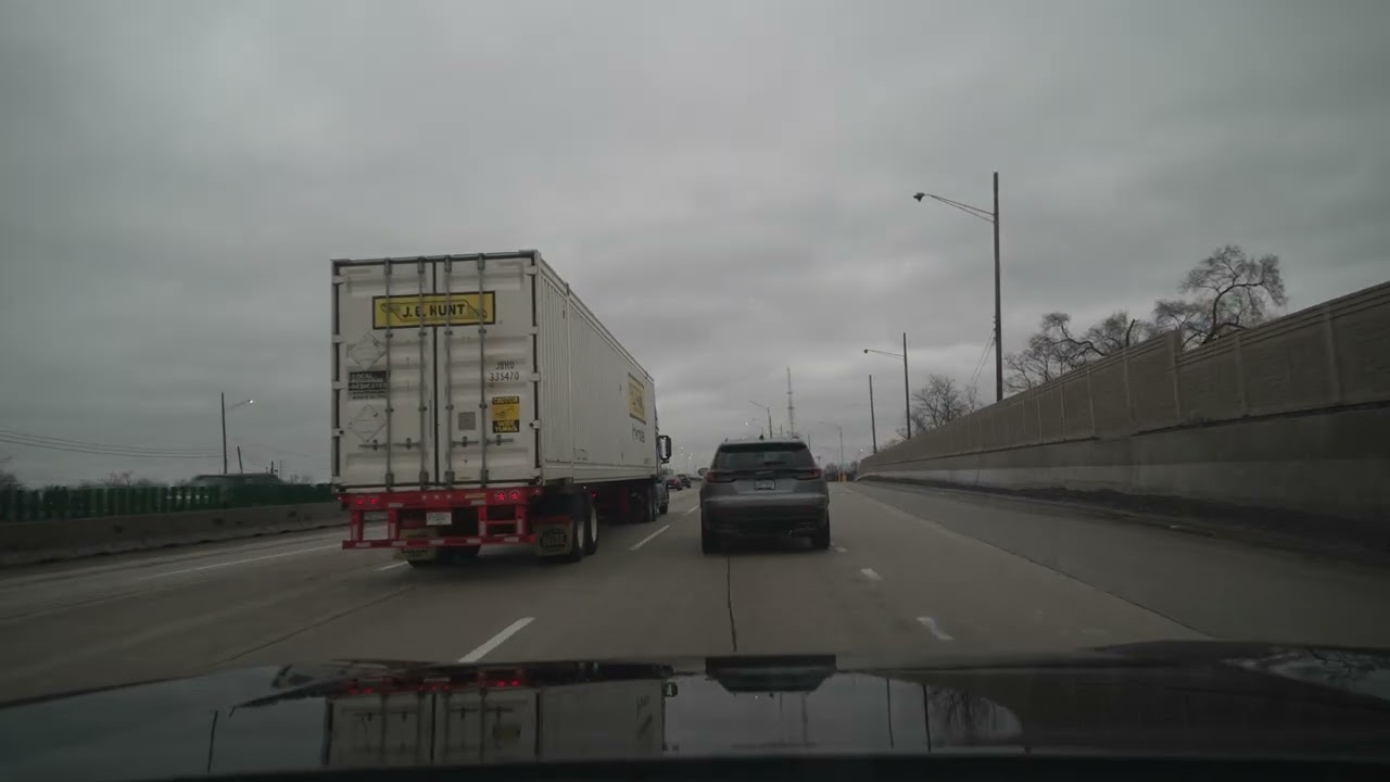 Oak Brook to Chicago I-294/I-90 Highways (No Talk, No Music) 4K POV ASMR