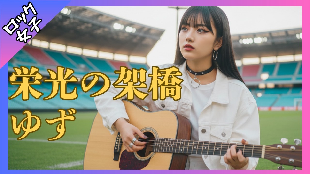【栄光の架橋 - ゆず】歌詞動画 / 女性ボーカル / ロック女子 AIカバー曲 /アテネオリンピック テーマソング