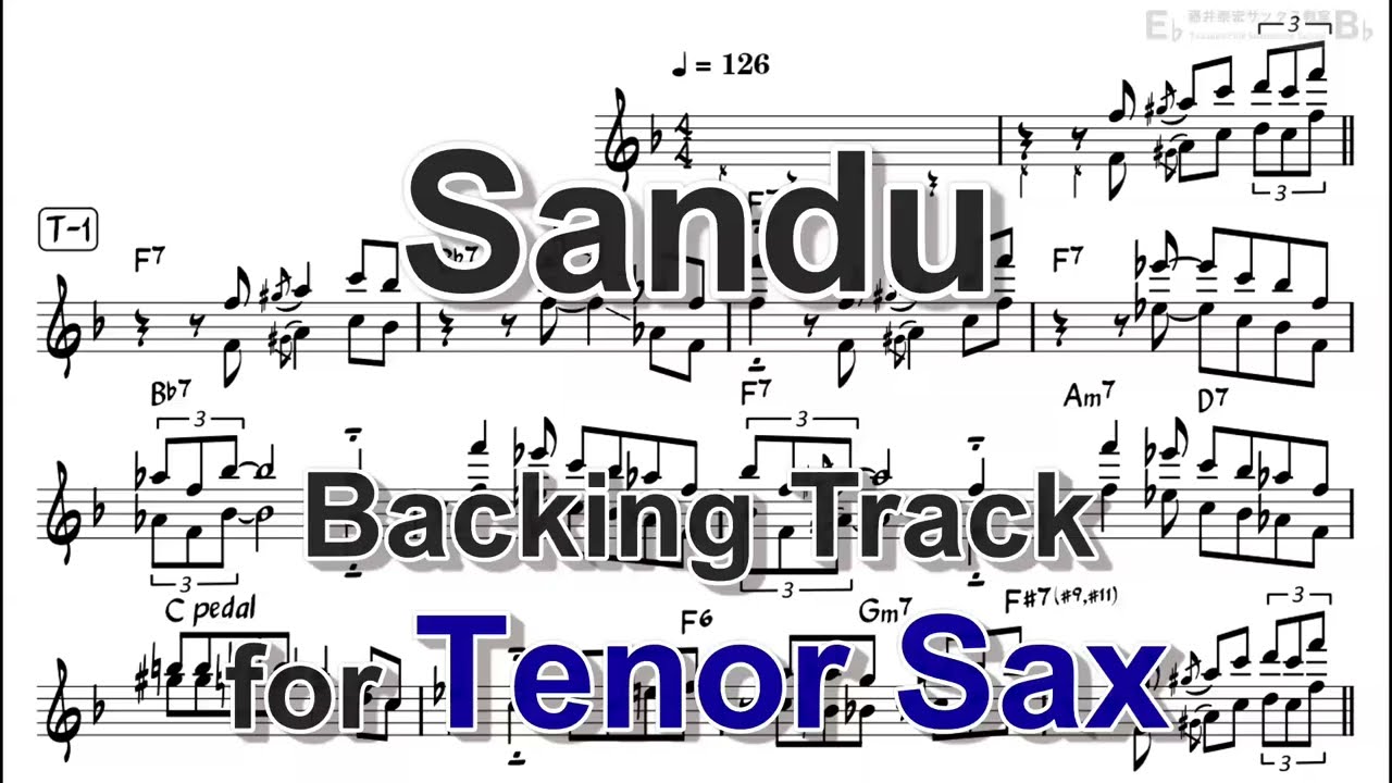 Sandu - Backing Track with Sheet Music for Tenor Sax