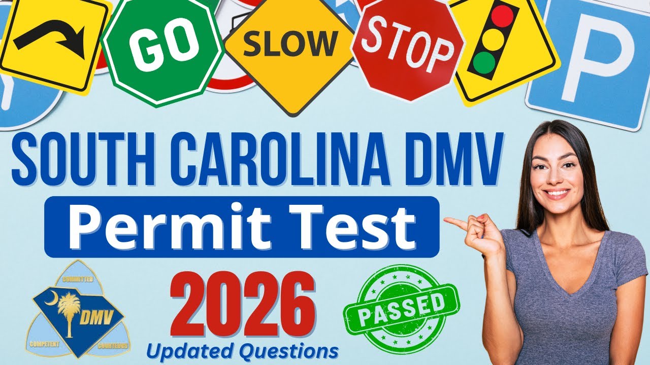 South Carolina DMV Permit Practice Test 2026: Pass Your SCDMV Beginner's Permit Knowledge Exam!