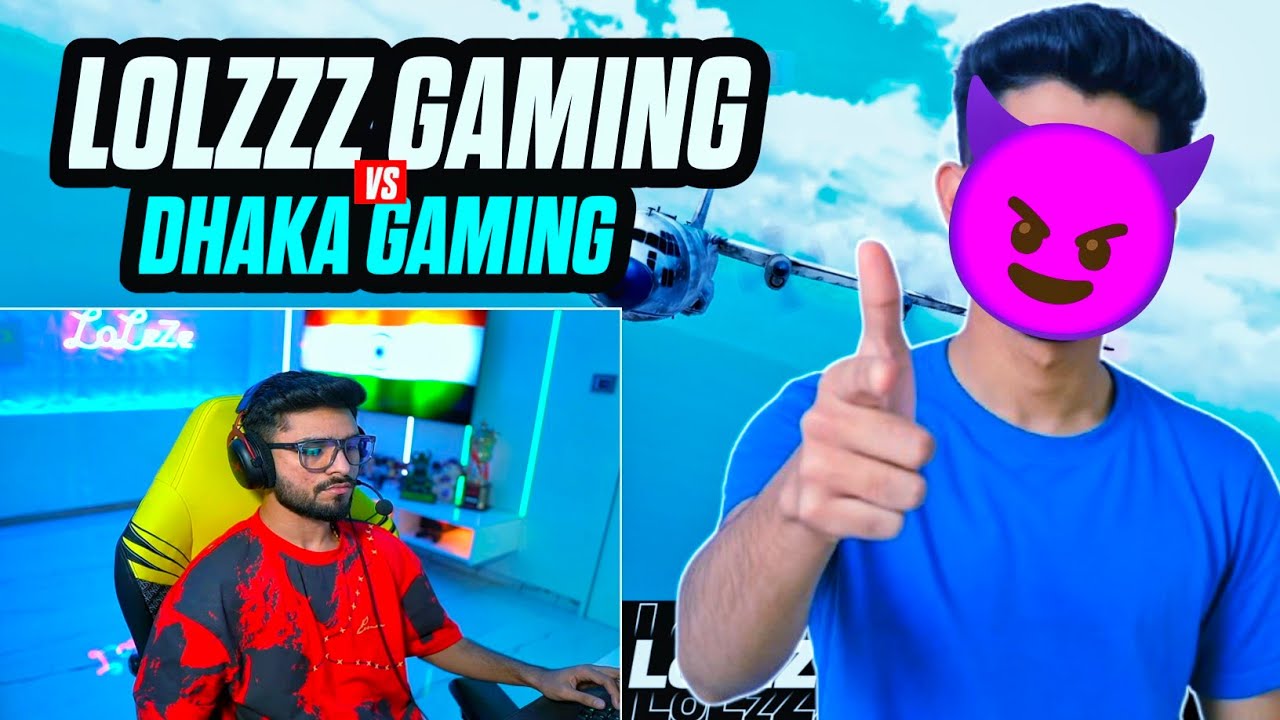 LoLzZz Gaming vs Dhaka Gaming Best Fight LoLzZz 1v4 Clutch in YouTuber i Rush AJ 