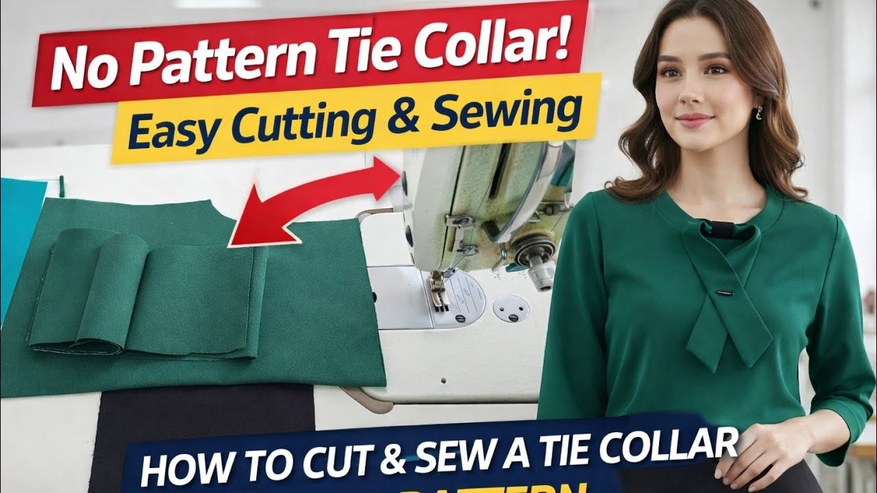 Sew a professional tie collar without a pattern