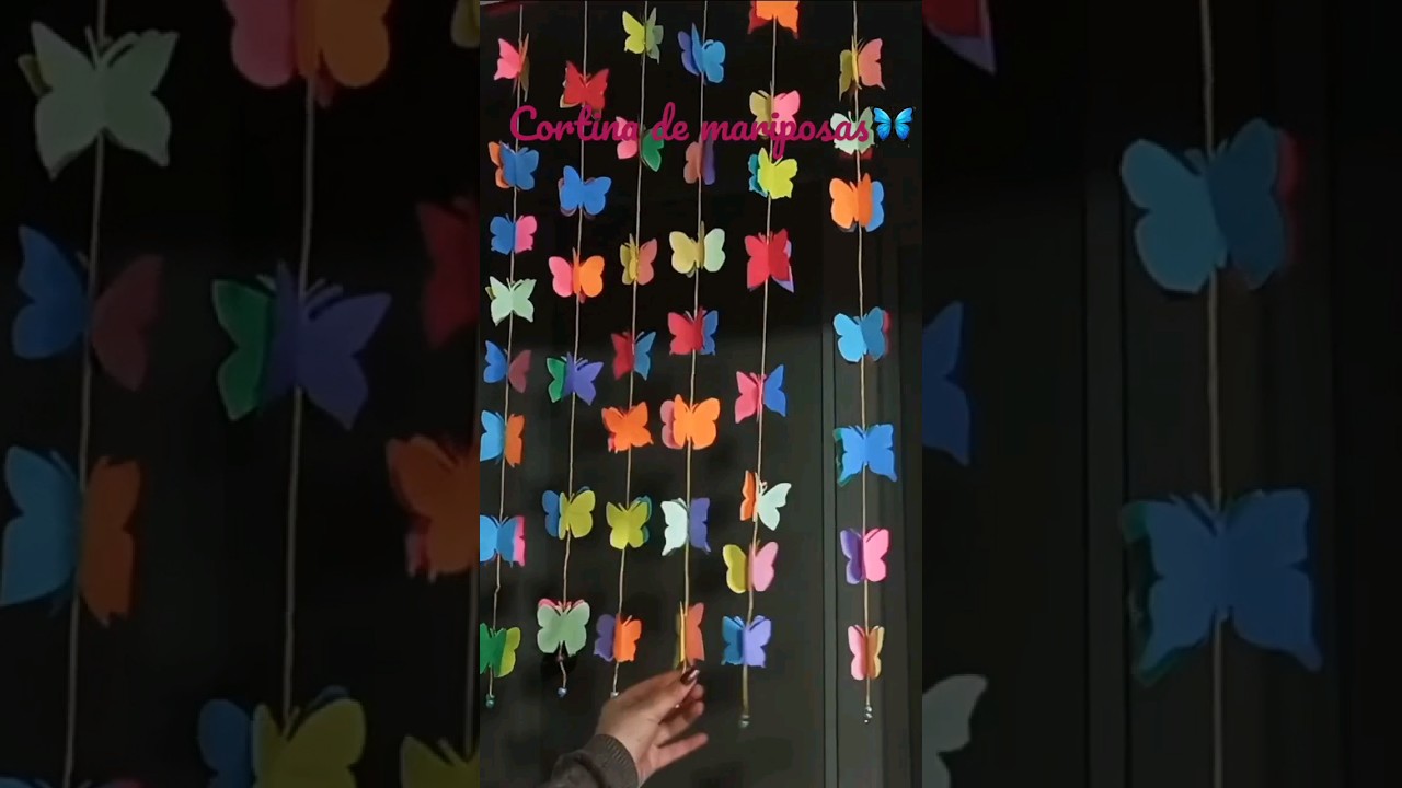 Cortina de mariposas 🦋  #shorts #manualidades #primavera #diycrafts #creative #viral #diy #tutorial