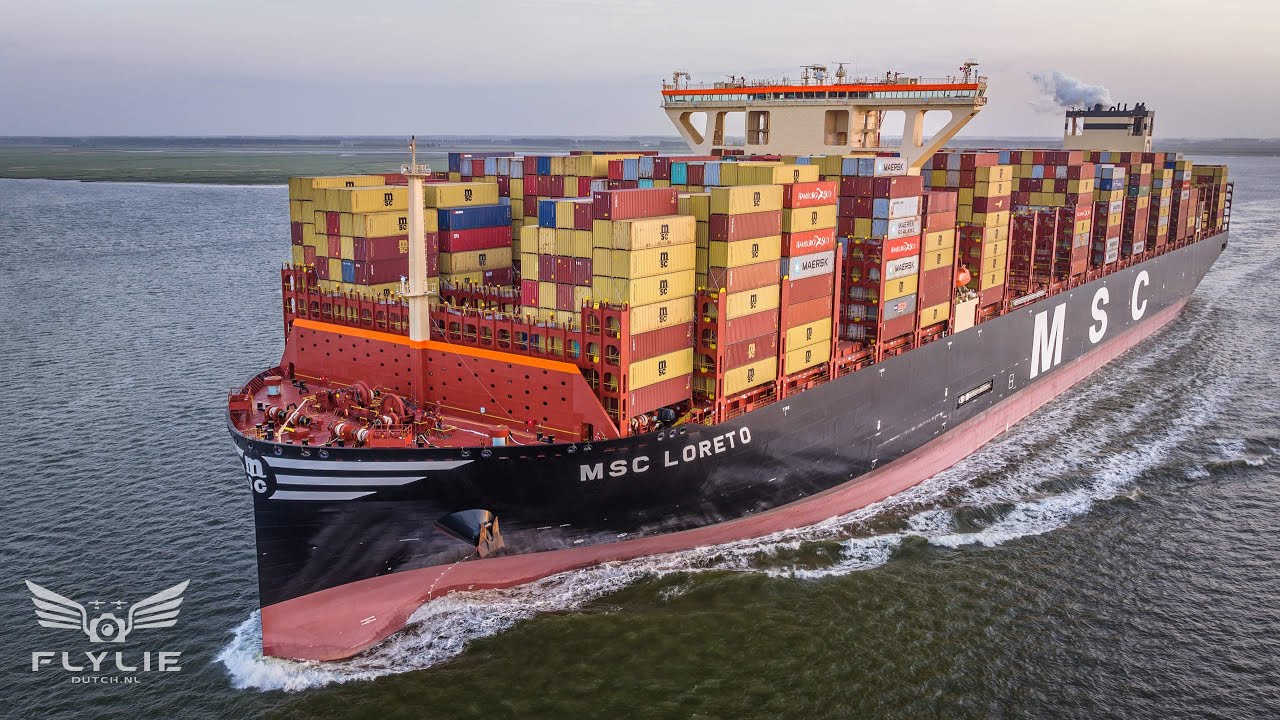 BIGGEST CONTAINERSHIP IN THE WORLD - MSC LORETO - 24.346 TEU - Maiden voyage to the Port of Antwerp