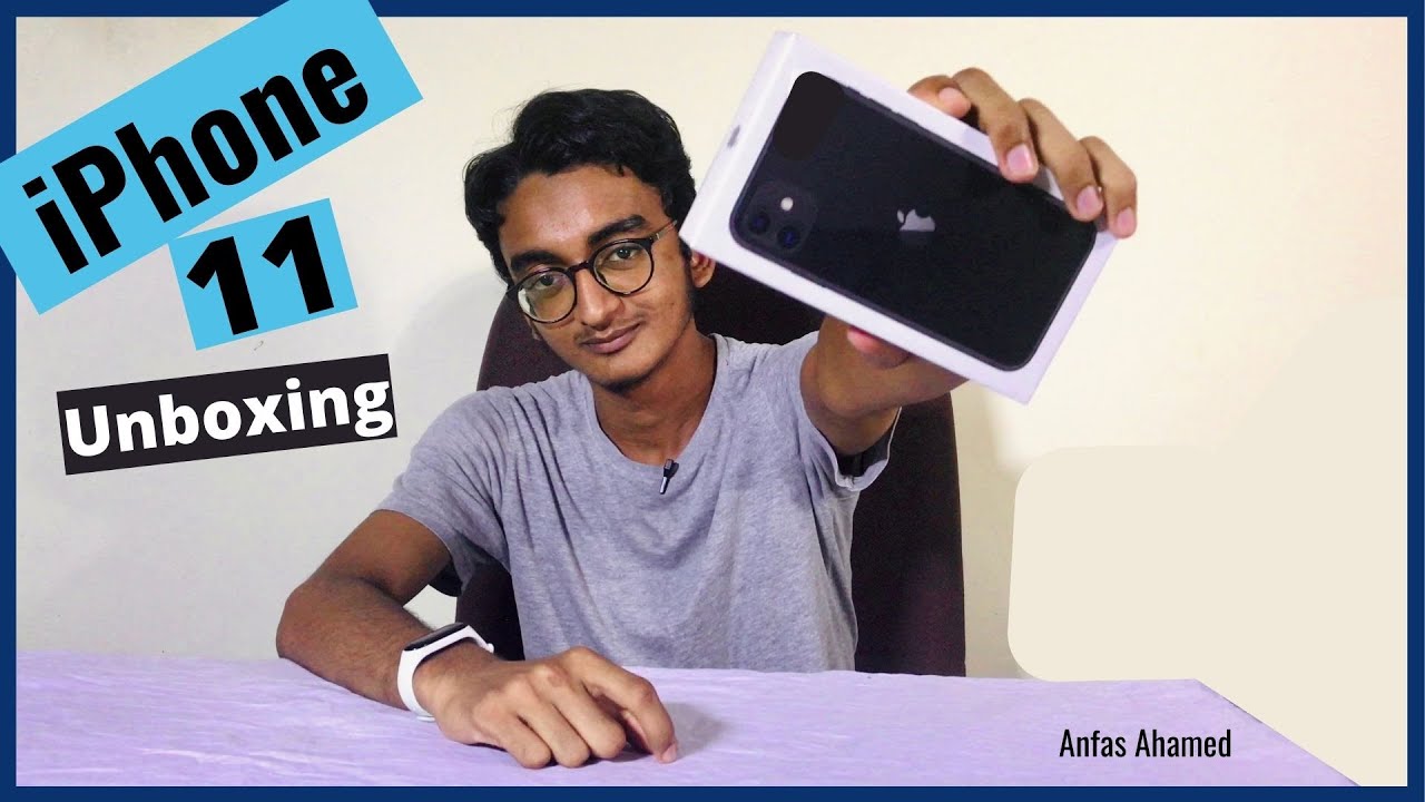 Apple iPhone 11 Unboxing - BLACK 🖤! 4K | Anfas Ahamed