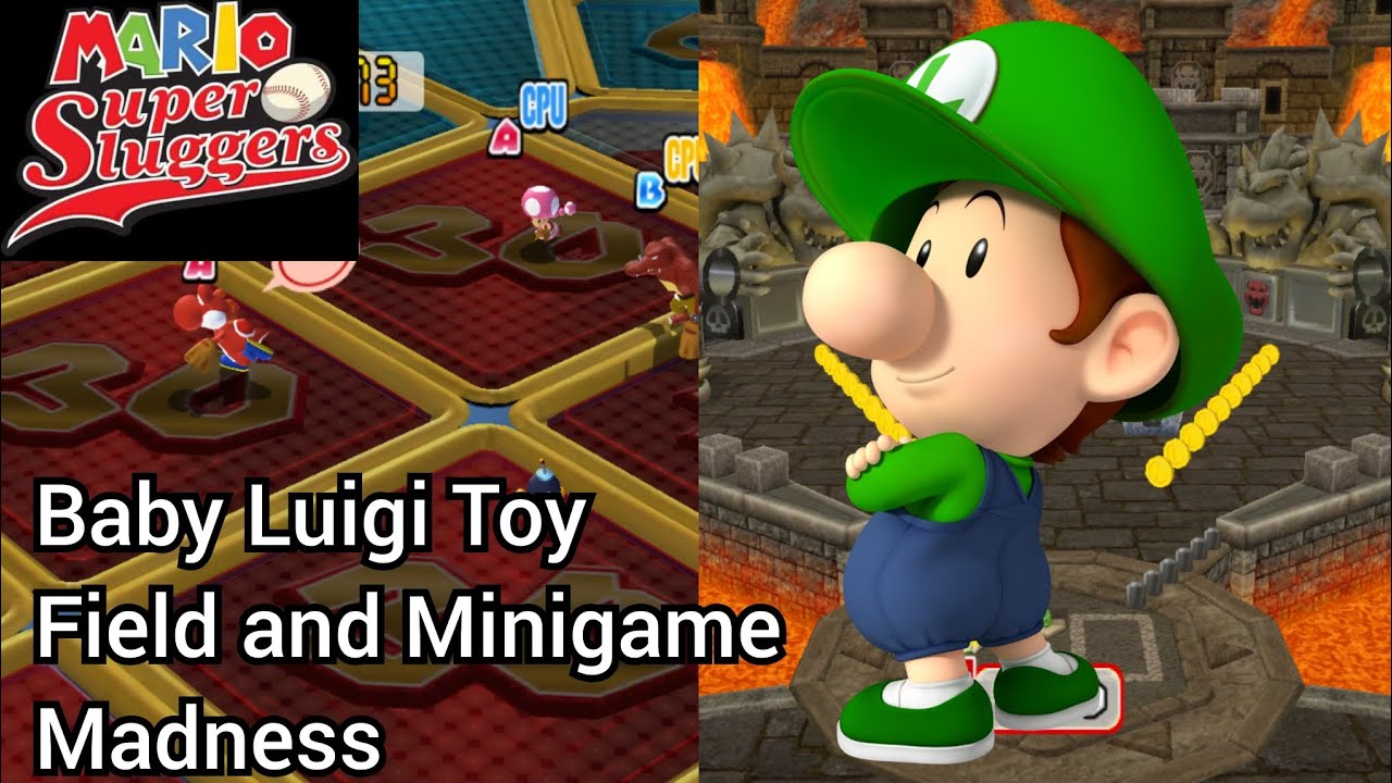 Baby Luigi in Toy Field and Minigame Madness | Mario Super Sluggers #77
