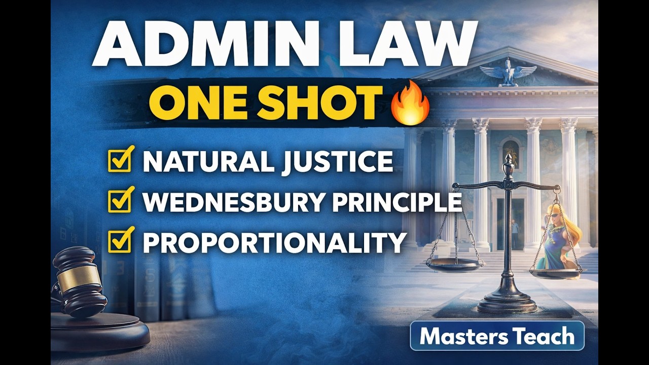 Judicial Control of Administrative Action | Natural Justice | Wednesbury & Proportionality | LLB