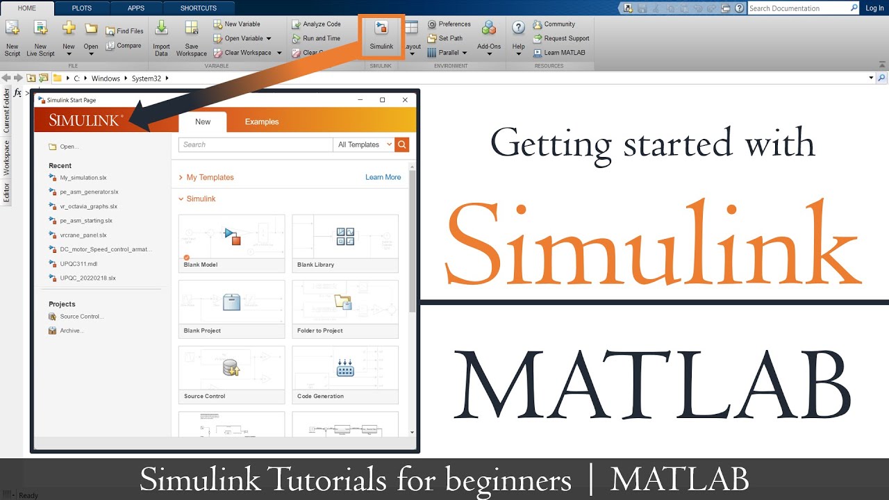 Simulink для начинающих в MATLAB | Начало работы с Simulink в MATLAB | Введение в Simulink