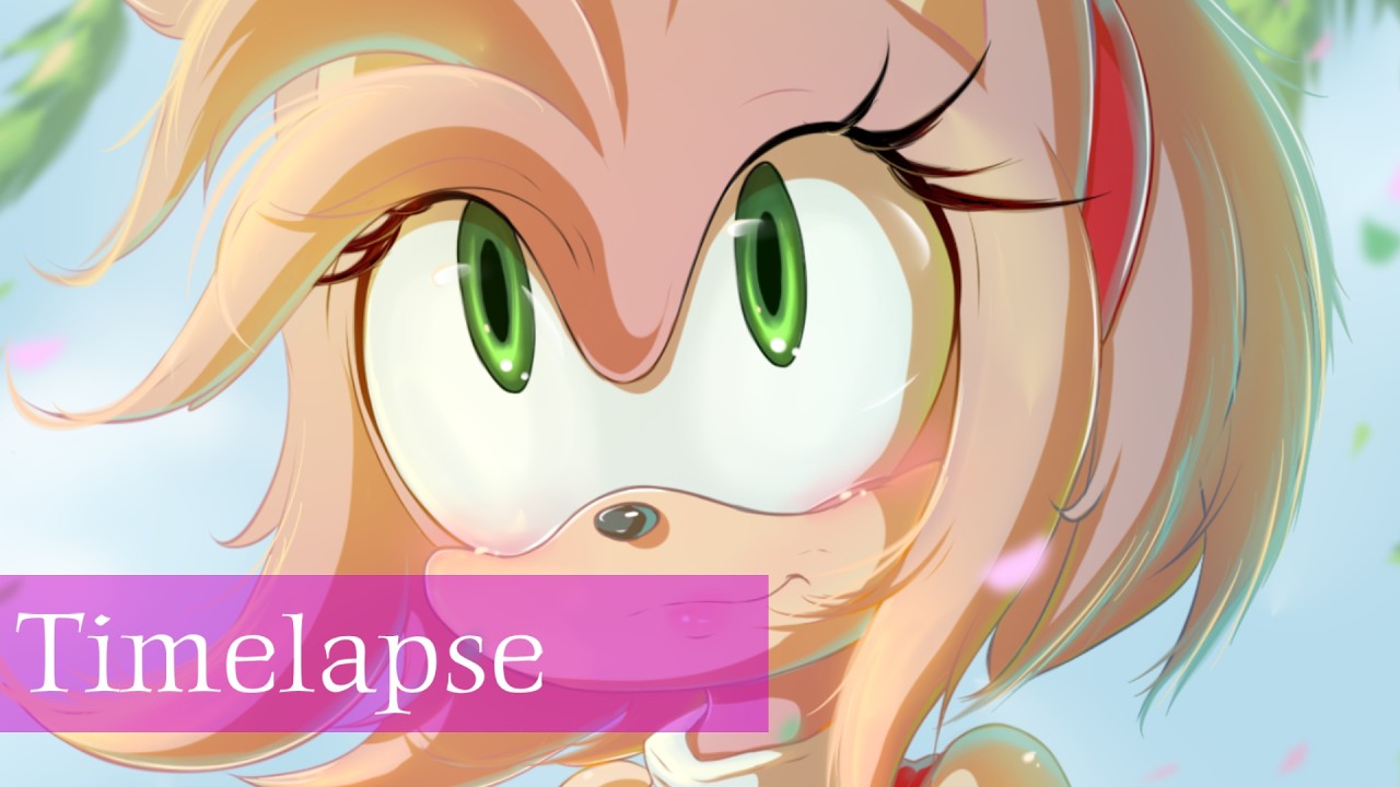 [Sonic Series] Amy Rose Timelapse ~ Paint Tool SAI