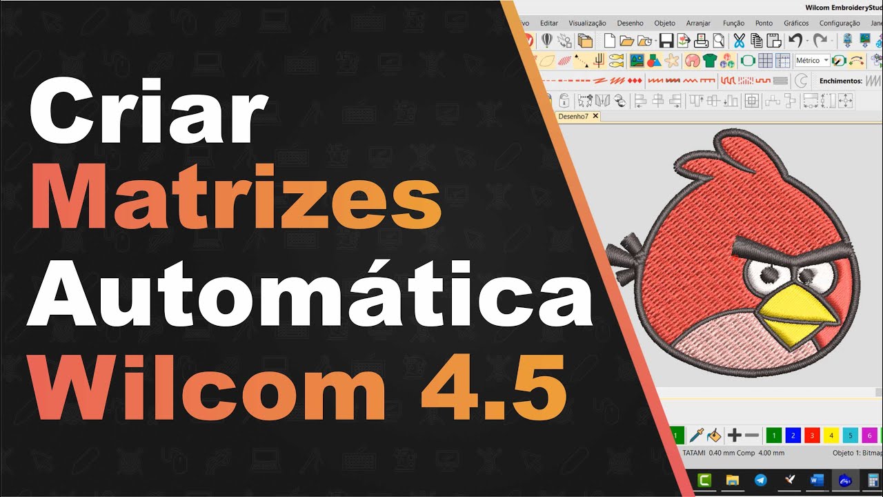 COMO CRIAR MATRIZ DE BORDADO AUTOMÁTICA NO WILCOM 4.5