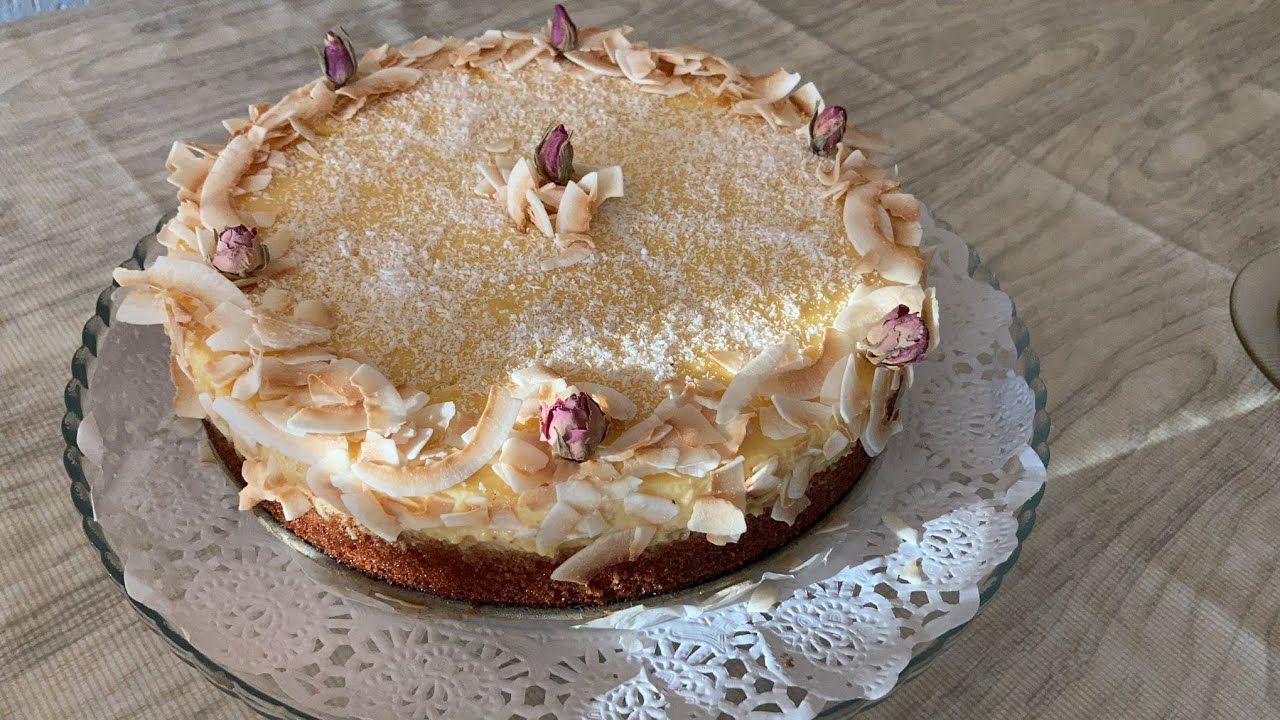 بسبوسة البرتقال🍊 بالكريمة  خطيييرة والمذاق لا يقاوم وكدوب في الفم 🤤
