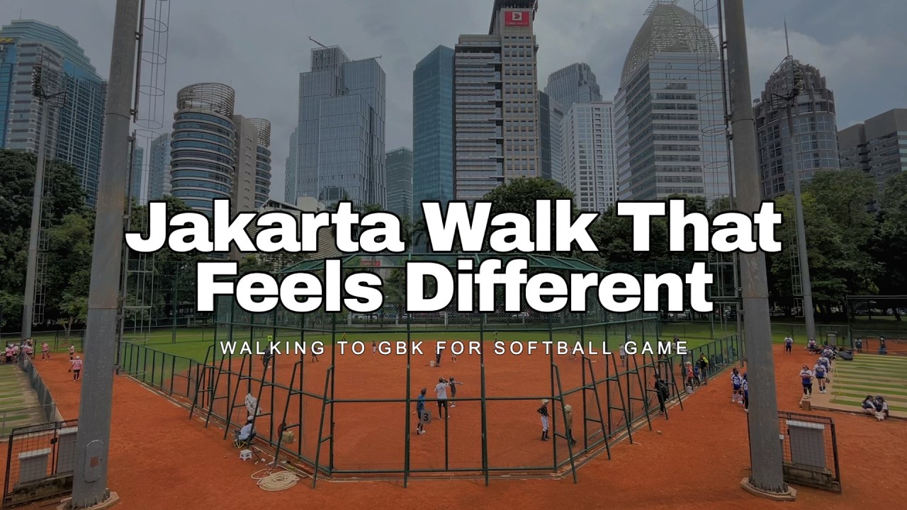 Walking to GBK for a Softball Game | Jakarta Evening Ambience