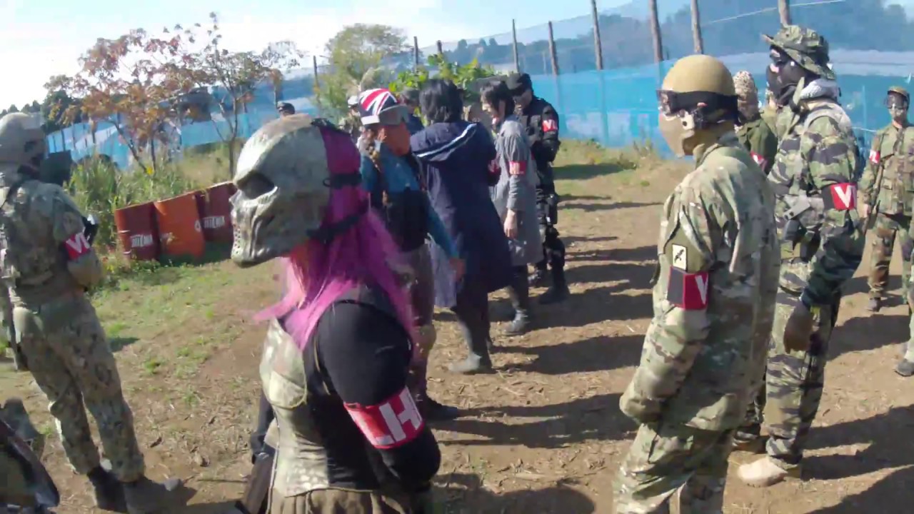Airsoft gameplay in Japan for Halloween at VLHL  ヴァルハラ　サバイバルゲームフィールド